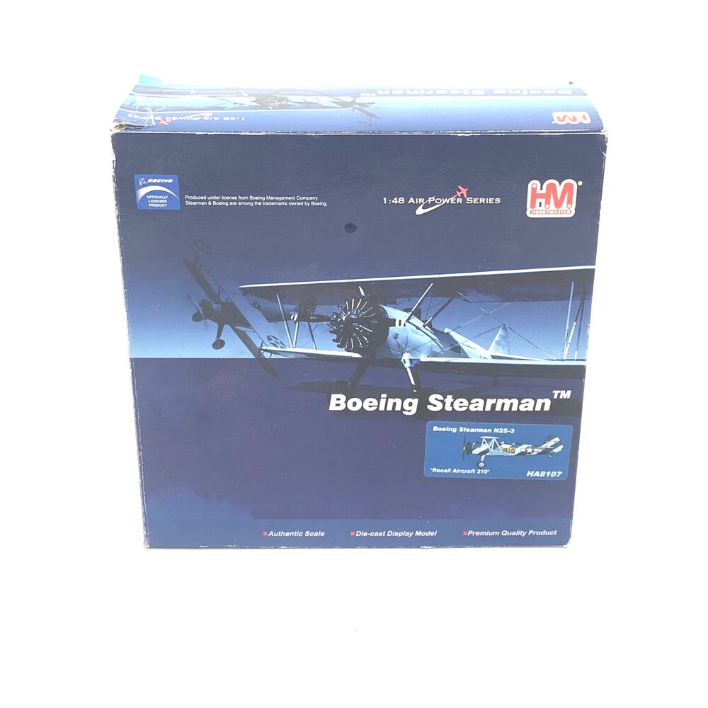 HOBBY MASTER  HA 8107  Boeing Stearman  Recall Aircraft 310  Diecast Model